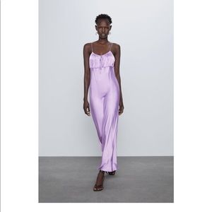 Zara Lilac Satin dress